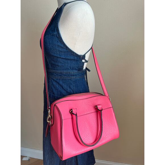 Kate Spade Perri Lane Bubbles Leather Crossbody Purse Pink Barbie Elle Woods - Picture 2 of 8